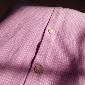 Michael Kors Pink/White Men's Dress Shirt L